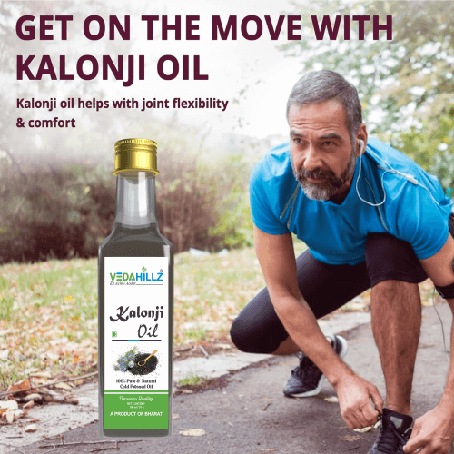 Vedahillz Cold Pressed Kalonji Oil Sourced from Premium Natural Seeds